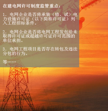 八、在建電網(wǎng)工程項目許可制度執(zhí)行情況