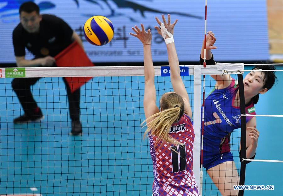 (SP)CHINA-TIANJIN-ASIAN WOMEN'S CLUB VOLLEYBALL CHAMPIONSHIP-JPN VS KAZ (CN)