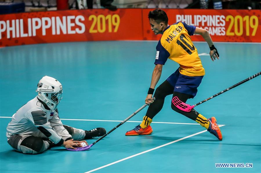 (SP)PHILIPPINES-QUEZON CITY-SEA GAMES-MEN'S FLOORBALL-PHILIPPINES VS MALAYSIA