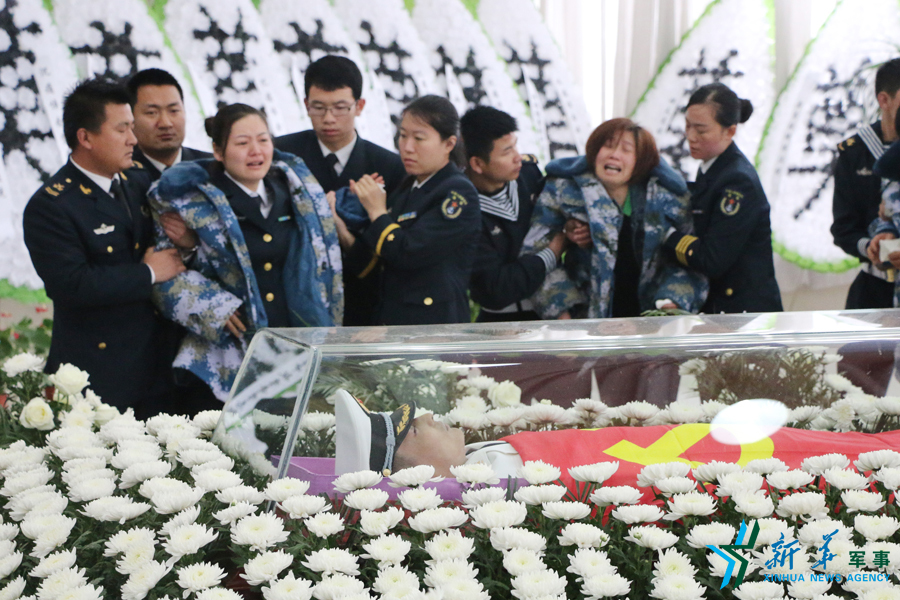 張超烈士遺體告別儀式現(xiàn)場。