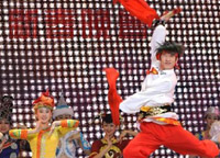 1月31日，演員在晚會上表演