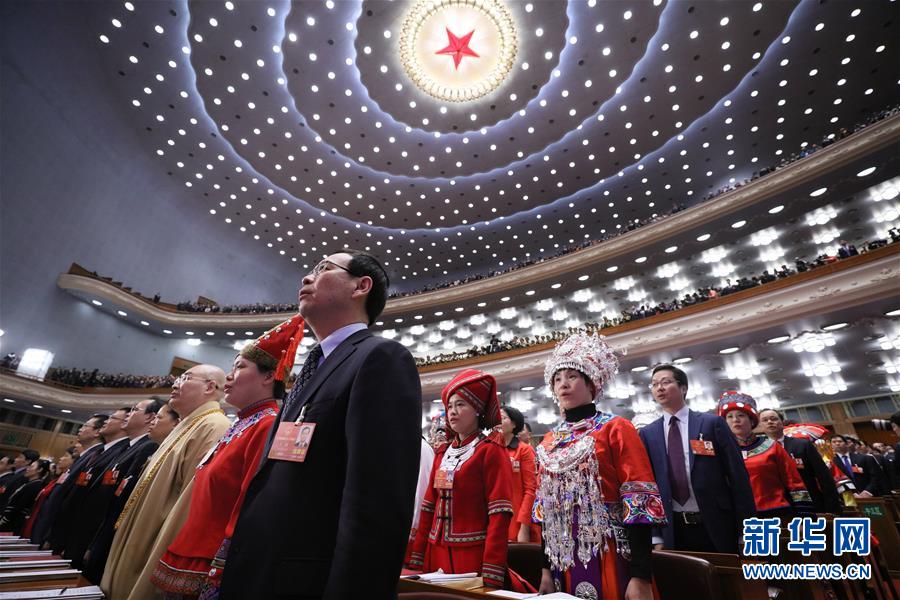 （兩會&middot;人大開幕&middot;XHDW）（14）十三屆全國人大一次會議在京開幕