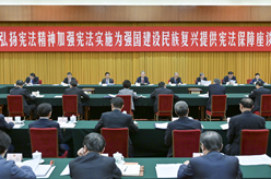 趙樂際出席&ldquo;弘揚(yáng)憲法精神，加強(qiáng)憲法實施，為強(qiáng)國建設(shè)、民族復(fù)興提供憲法保障&rdquo;座談會并講話