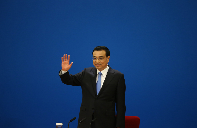 3月15日，國務(wù)院總理李克強(qiáng)在北京人民大會(huì)堂與中外記者見面，并回答記者提問。新華社記者 陳建力 攝