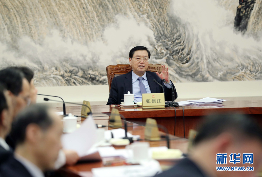 2月11日，十二屆全國人大常委會第一百一十一次委員長會議在北京人民大會堂舉行。會議決定，十二屆全國人大常委會第三十三次會議于2月23日至24日舉行。張德江委員長主持會議。新華社記者 劉衛(wèi)兵 攝