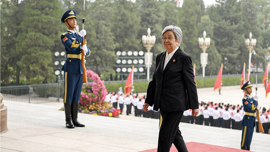 &ldquo;七一勛章&rdquo;獲得者抵達(dá)人民大會(huì)堂