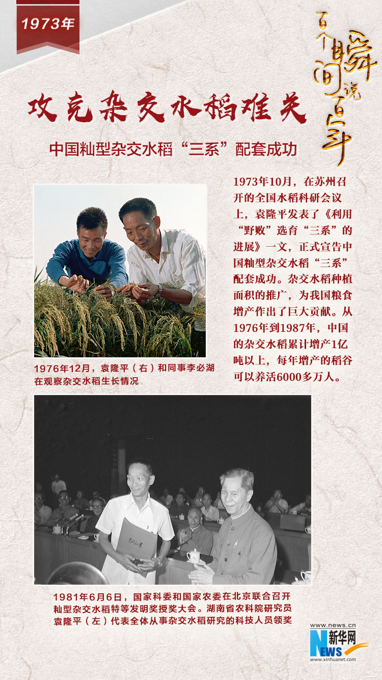 1973，攻克雜交水稻難關(guān)