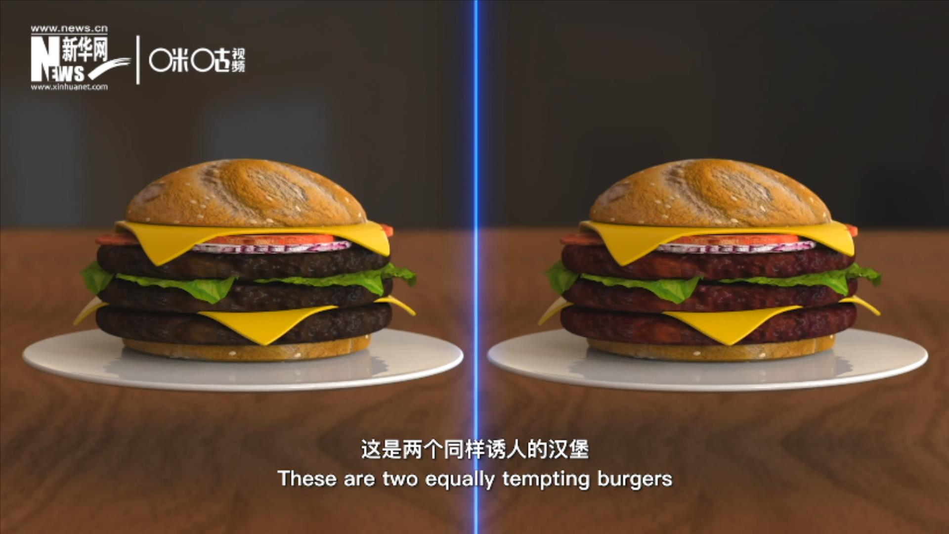 人造肉漢堡能在生產(chǎn)過程中節(jié)約水、土地、排放以及能量