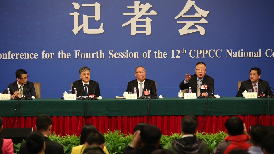 解振華、秦大河、吳曉青、胡存智、白巖松答記者問(wèn)