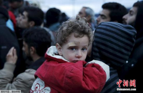 滯留希臘的難民。