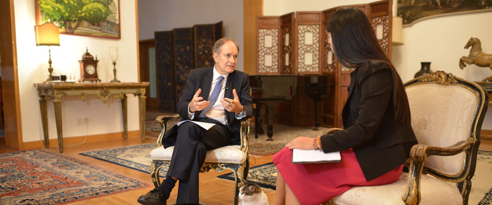 意大利駐華大使：期待中意合作更深入、更全面