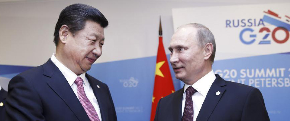 2013年9月，習近平在圣彼得堡會見普京